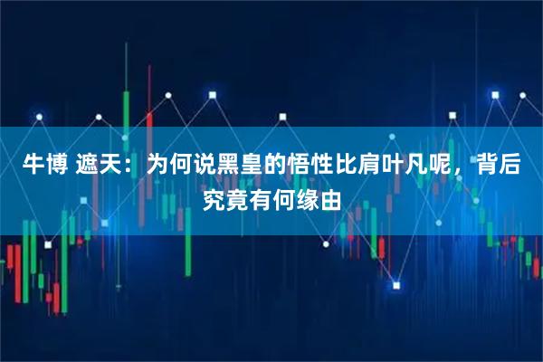 牛博 遮天：为何说黑皇的悟性比肩叶凡呢，背后究竟有何缘由