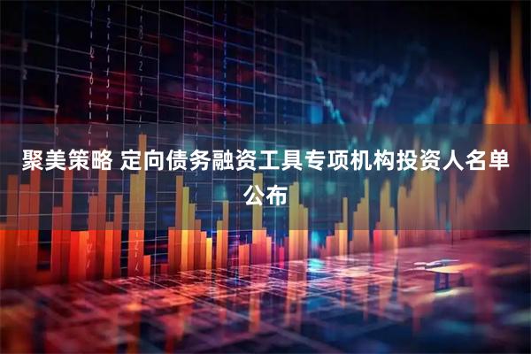 聚美策略 定向债务融资工具专项机构投资人名单公布